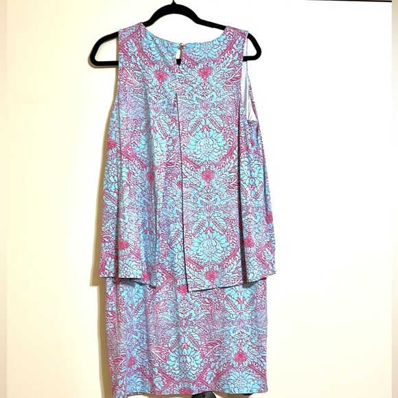 Chico’s Color Puzzle Double-Layered Dress Size Medium - Picture 4 of 8